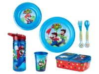 Lidl Nintendo Nintendo Super Mario Trinkflasche, Sandwichbox, Geschirr-Set