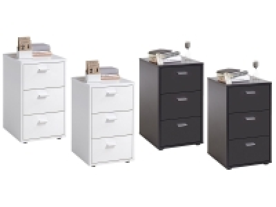 FMD Boxspringbett Nachtkonsolen, 2er Set mit 3 Schubladen