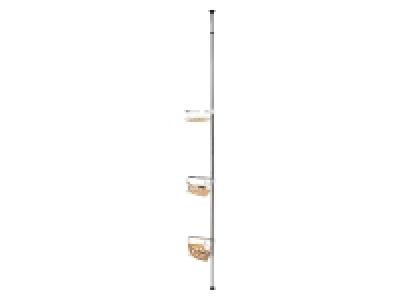 LIVARNO home Duscheckregal Teleskopierbar Bambus verchromt 22.99 €