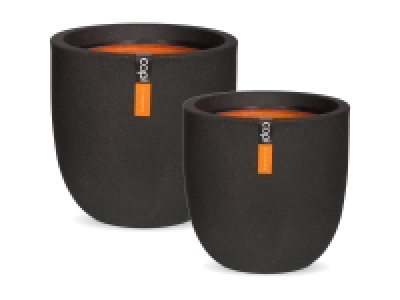 Capi Europe Blumentopf »Smooth«, rund, schwarz
