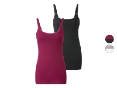 esmara® Damen Still-Tops, 2 Stück, mit Bio-Baumwolle