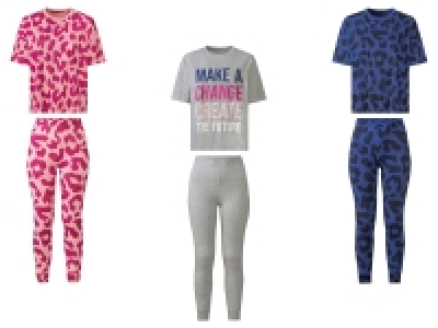 esmara® Damen Pyjama mit hohem Baumwollanteil
