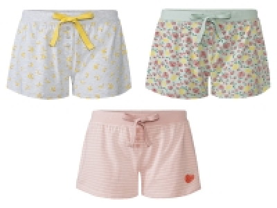 esmara® Damen Schlafhose, kurz, mit Zierknopfleiste