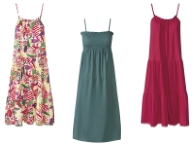 esmara® Damen Midikleid mit Crinklestruktur
