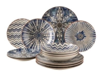 MÄSER Teller-Set »Iberico Blue«, 12-teilig, 4 Designs