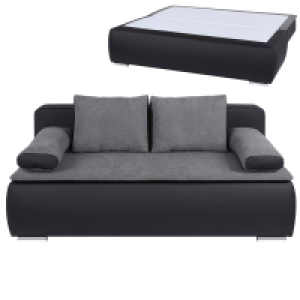 Boxspringsofa - schwarz-grau - Dauerschläfer 499.99 €