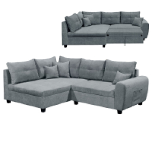 Roller  Ecksofa - anthrazit - Liegefunktion - Recamiere links