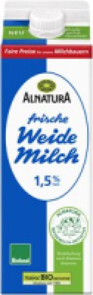 Frische Weidemilch 1,5 % Fett 1.49 €