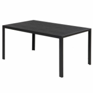 Gartentisch - schwarz - Aluminium - 180 cm