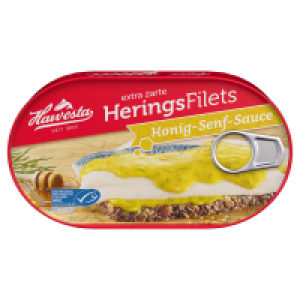 Aldi Süd  HAWESTA Heringsfilet in Honig-Senf-Soße 200 g