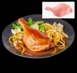 Frischer Entenschenkel