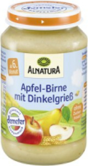 Apfel-Birne mit Dinkelgrieß 1.25 €