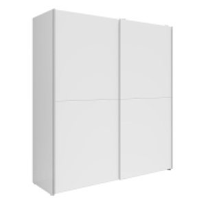 Roller  Schwebetürenschrank - weiß - 2 Kleiderstangen - 170 cm