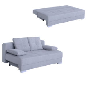 Roller  Schlafsofa - grau - mit Staukasten - Dauerschläfer