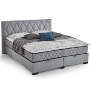 Roller  Polsterbett - grau - mit Bettkasten - H2 - 180x200 cm
