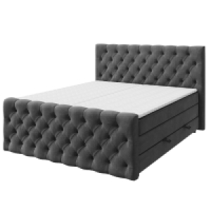Boxspringbett - dunkelgrau - H3 - verschiedene Größen