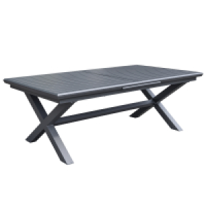 Gartentisch - grau matt - ausziehbar - 220,6x104,6 cm