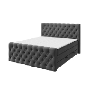 Boxspringbett - anthrazit - H3 - 140x200 cm