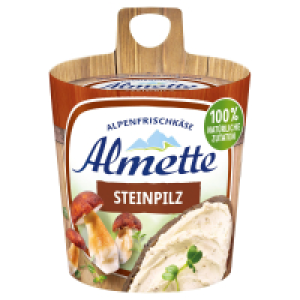 Aldi Süd  ALMETTE Frischkäse Fass 150 g, Steinpilz