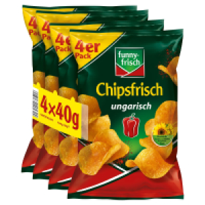 Aldi Süd  FUNNY FRISCH Chipsfrisch 4 x 40 g, Ungarisch