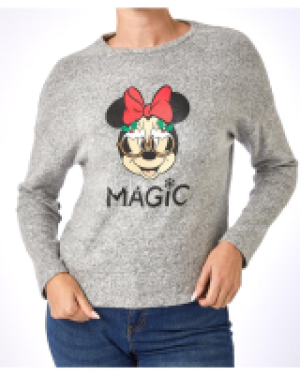 Kik  Minnie Mouse Strickpullover Weihnachten Disney, Rundhalsausschnitt