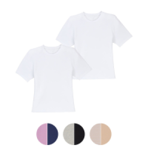 UP2FASHION BASICS Damen Basic T-Shirts, 2er-Set 6.99&nbsp;&euro;