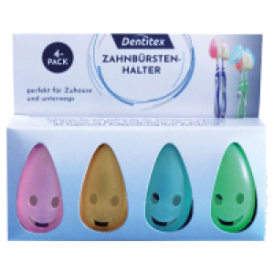 DENTITEX Zahnbürstenhalter 4er-Set