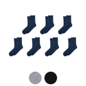 UP2FASHION BASICS Damen oder Herren Socken, 7er-Pack