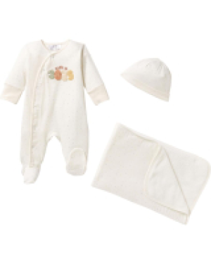 Kik  Newborn Mütze +Strampler + Babydecke Ergee, 3-tlg. Set