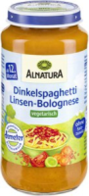 Dinkelspaghetti mit Linsenbolognese 1.59 €