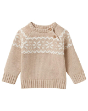 Kik  Gemusterter Strickpullover Ergee, Rundhalsausschnitt
