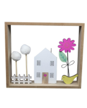 Kik  Deko-Haus Frühling ca. 25 x 5 x 22 cm