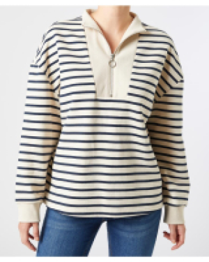 Kik  Gestreifter Sweatpullover Janina, Troyer