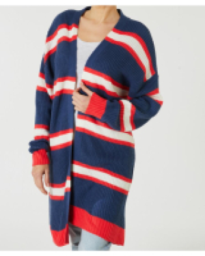 Kik  Lang geschnittener Cardigan Janina, Rippbündchen