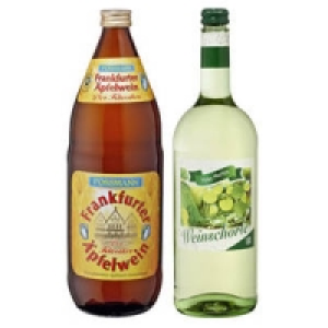 Mertes Weinschorlen oder Possmann Frankfurter Apfelwein