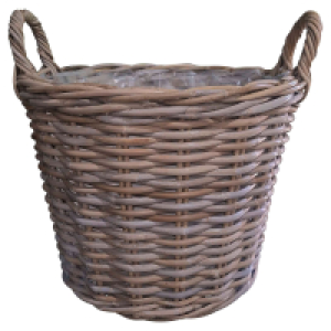BELAVI Rattan Pflanztopf mit Henkel