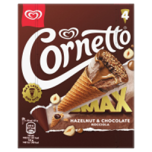 Aldi Süd  CORNETTO Max 4 x 90 ml, Schokolade & Haselnuss