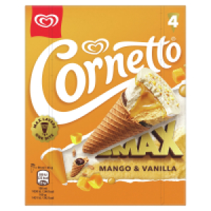 Aldi Süd  CORNETTO Max 4 x 90 ml, Mango & Vanille