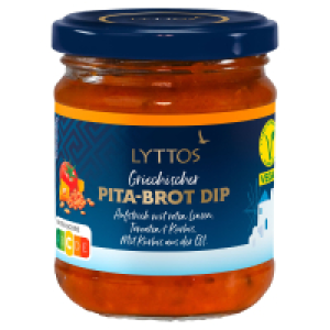 LYTTOS Griechischer Pita Brot Dip 190 g, Rote Linsen-Tomaten