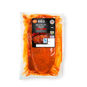 Aldi Süd  BBQ Schweine Holzfällersteaks Paprika mit Knochen
