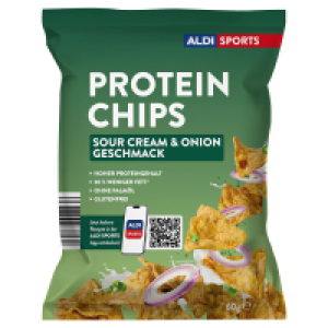 ALDI SPORTS Protein Chips 60 g, Sour Cream & Onion