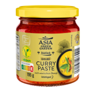 ASIA GREEN GARDEN Curry Pasten 195 g, Gelbe Currypaste