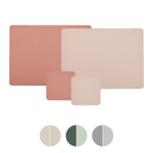 HOME CREATION Platzset/Glas Leder Optik 4er-Pack