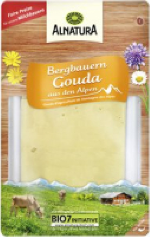 Alnatura Bergbauern-Gouda in Scheiben