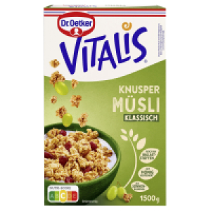 DR. OETKER Vitalis 1,5 kg, Knusper Müsli mit Rosinen
