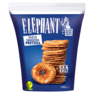 Aldi Süd  ELEPHANT Pretzels 160 g, Meersalz
