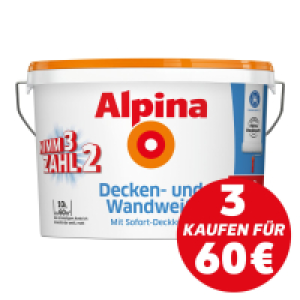 Kaufland  ALPINA Decken- und Wandweiß 10 l