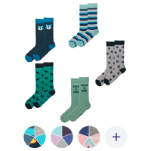 LILY & DAN Kinder Kniestrümpfe, 5er-Pack