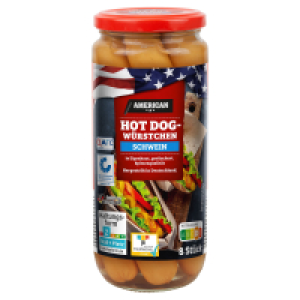 Aldi Süd  AMERICAN Hot Dogs 375 g, Schwein