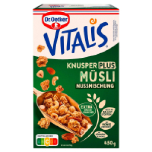 Aldi Süd  DR. OETKER Vitalis Müsli 450 g, Knusper plus Nuss